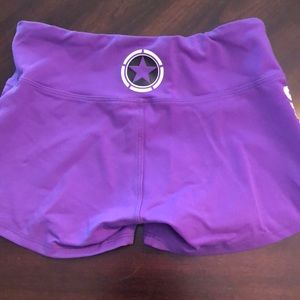 Purple savage barbell booty short